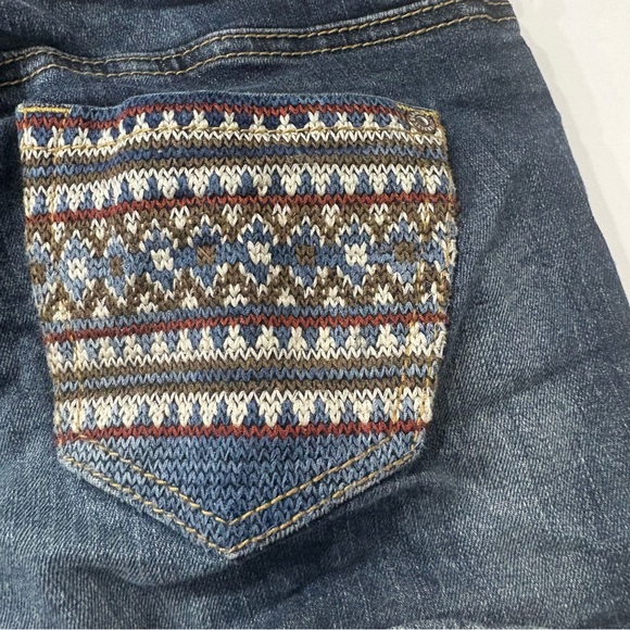 E-Land Denim Cutoff Shorts Juniors 11 Knit Pocket Y2K Festival - Picture 5 of 9
